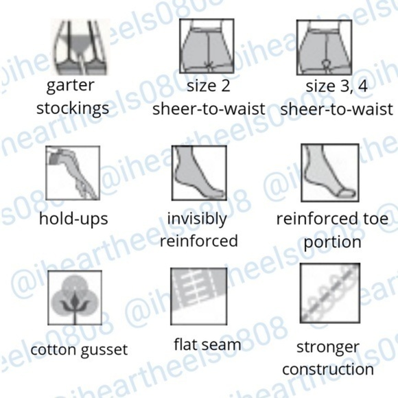 Luxury Lace Top Sheer Hold-ups Pantyhose 2 / Small - Picture 4 of 6